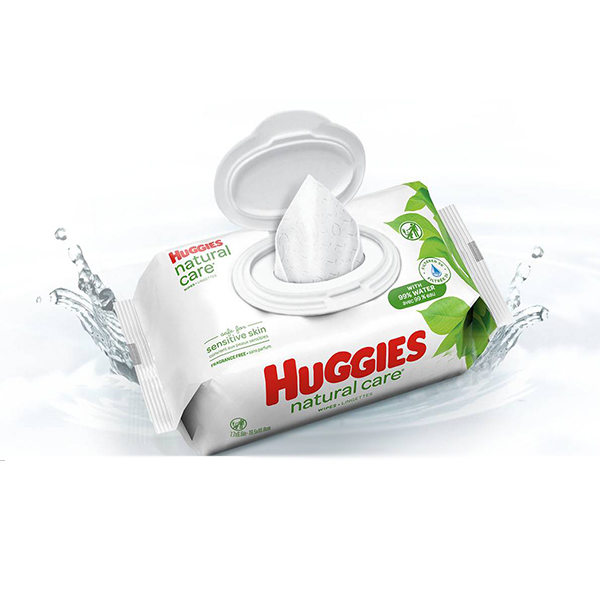 Huggies Pure - Toallitas húmedas para bebés a base de agua, sin alcohol,  4x56 uds.
