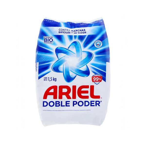 La Vaquita - Detergente En Polvo Ariel Doble Poder Regular x 1500gr