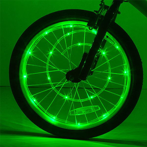 Luces LED Para Bicicletas, Color Verde, WheelBrightz. - iTengo